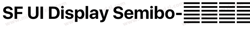 SF UI Display Semibo字体转换